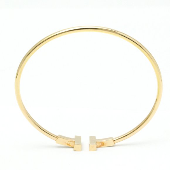 TIFFANY T-wire Bracelet Pink Gold [18K] Shell Bangle Pink Gold - Picture 7 of 10